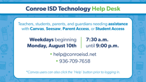 Conroe ISD Technology Help Desk Graphic